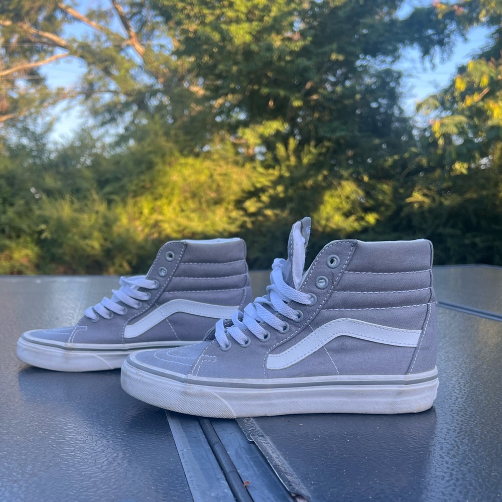 Vans, Sk8-Hi, womens 7.5, mens 6.0, gray
